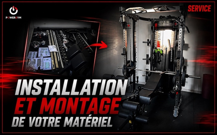 Installation et montage de matériel de musculation partout en France avec Powergym