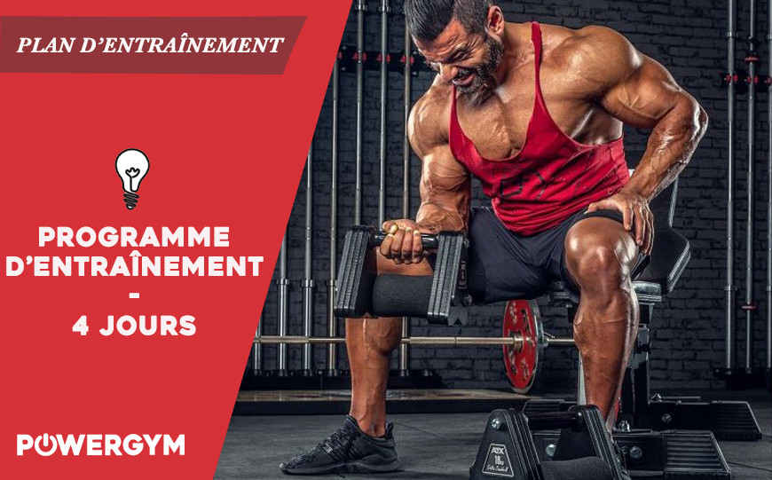 Programme d'entraînement en home gym sur 4 jours 